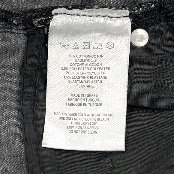 Free People Gray Cropped Frayed Hemline Straight Leg Jean - Picture 7 of 9